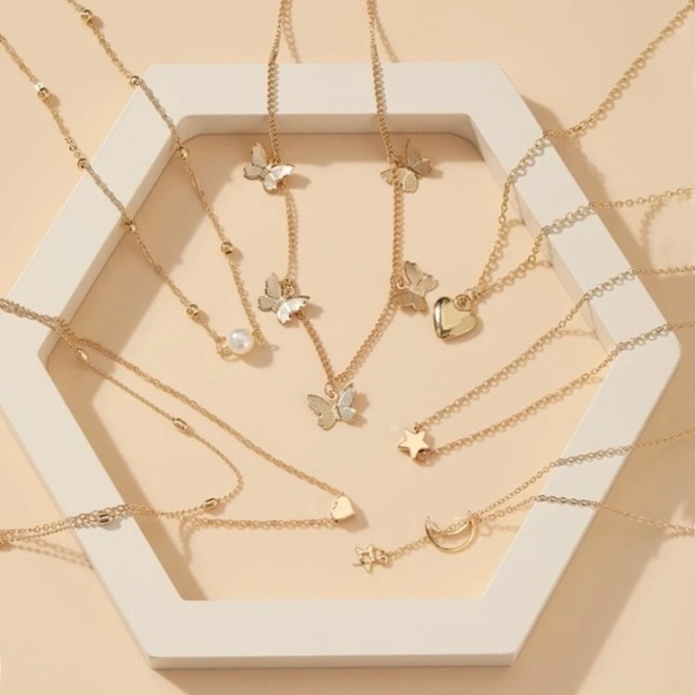 6pcs Star Charm Necklace - Picture 2 of 3